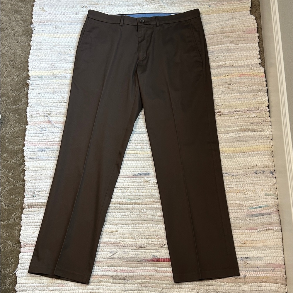 Haggar Men's Dark Brown Dress Pants